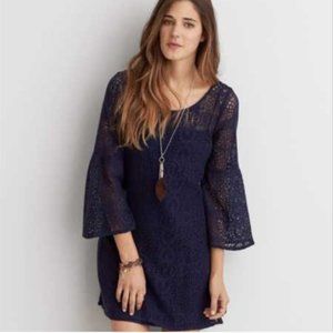 American Eagle Outfitters navy blue lace dress in Size S/P
